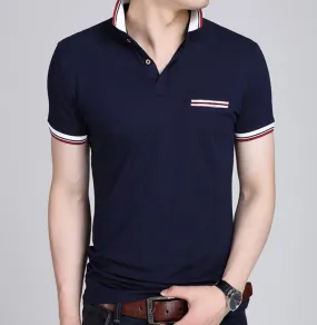 2018 New Men POLO Shirt Fashion Polo Homme Slim Fit Short-sleeve Camisa Polo shirts Men's Summer Tops&Tees