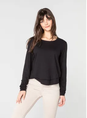 AVA LONG SLEEVE MOCK LAYER T-SHIRT