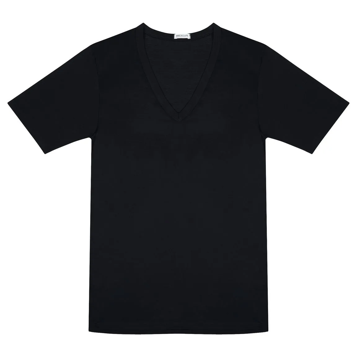 Bresciani Navy V-Neck T-Shirt