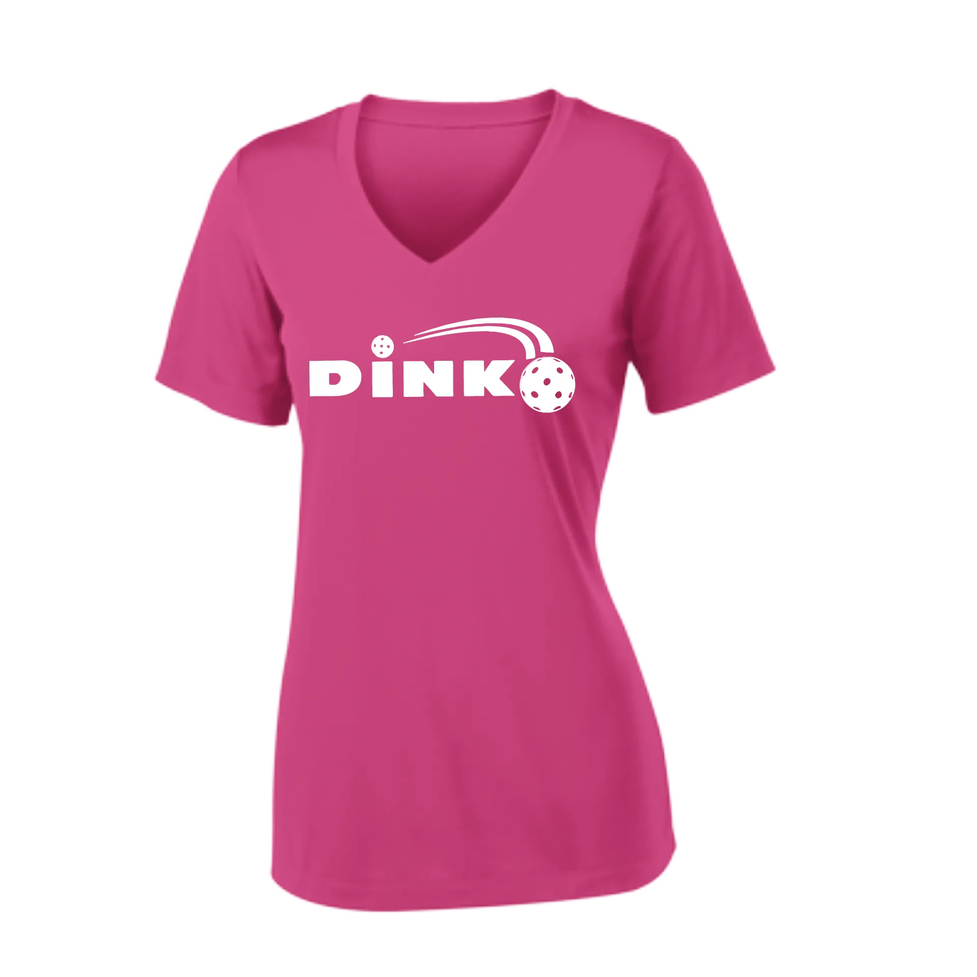 Dink | Women's Short Sleeve V-Neck Pickleball Shirts | 100% Polyester