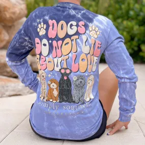 'Dogs Do Not Lie About Love' Tie Dye Long Sleeve Tee by Simply Southern