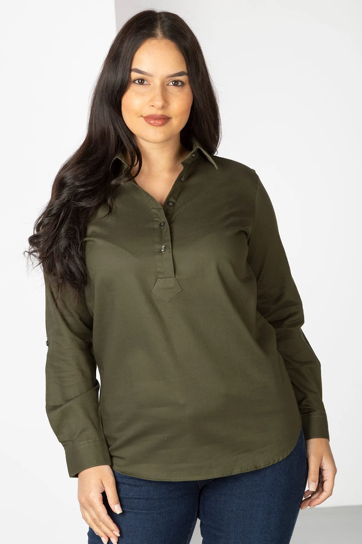 Ladies Plain Overhead Country Shirt - Hannah