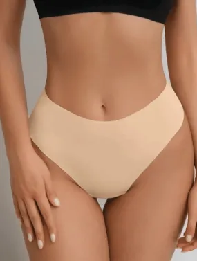 MID RISE SEAMLESS THONG - NUDE