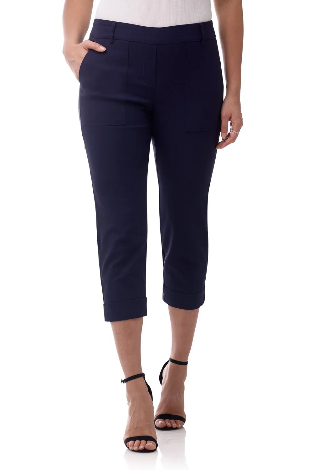 Rekucci EcoCosy Cuffed Modern Cargo Crop Pant