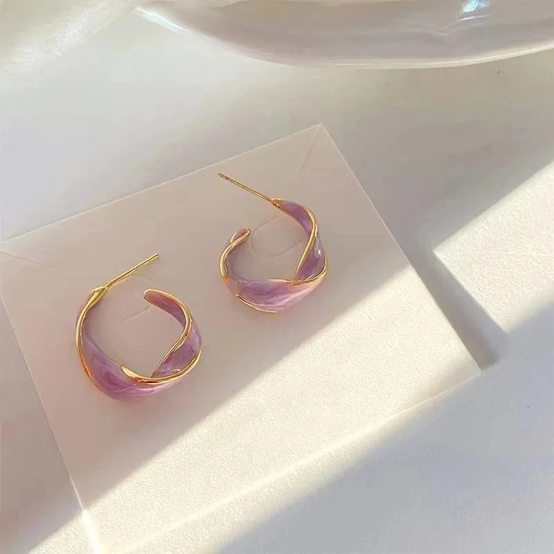 Twisted Metal Round Fashion Earrings for Daily Wear