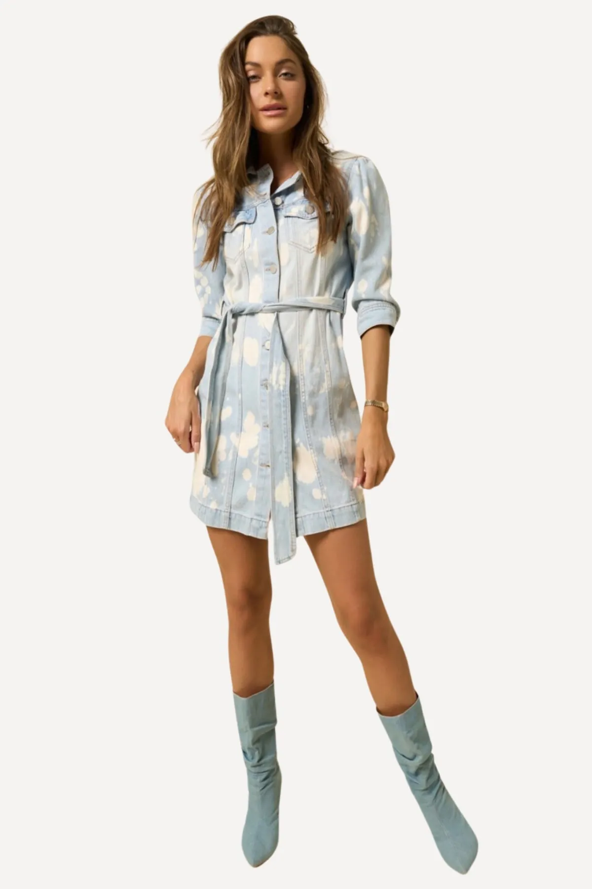 Washed Denim Mini Dress